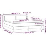 Box spring postelja z vzmetnico svetlo siva 180x200 cm blago, (20902211) | Shoptok.si