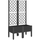 Maison Chic Cvetlično korito - Cvetlični Lonec z oporno mrežo črno 80x40x142 cm PP, (21790540) Cene