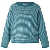 Tom Tailor Pulover modra / bela | Shoptok.si