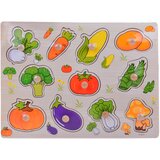  Drvene puzzle povrće 11 elemenata | shoptok.hr