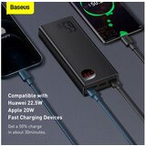 Baseus adaman metal powerbank 20000mAh, pd, qc 3.0, 65W, 2xUSB + usb-c + micro usb, črna | Shoptok.si