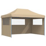 vidaXL Zložljivi pop-up šotor za zabave 3 stranice bež, (21204518) | Shoptok.si