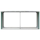 vidaXL Vrtna ostava za drva od pocinčanog čelika 330x92x153 cm zelena | shoptok.hr