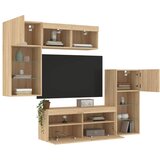 vidaXL Komplet TV omaric LED 5-delni sonoma hrast inženirski les | Shoptok.si