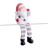 Crveno-bijeli svjetlosni ukras s božićnim motivom Santa Claus –