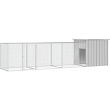 vidaXL Kokošnjak siv 400x91x100 cm pocinkano jeklo Cene