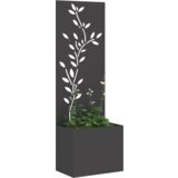 vidaXL Vrtni Sadič s Dekorativnom Pločom Crna 50 x 140 cm | shoptok.hr