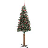 vidaXL Ožja jelka med 300 LED Zelena in Bela 180 cm PVC in trden bor | Shoptok.si