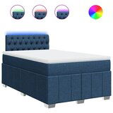 vidaXL Krevet s oprugama i madracem plavi 120 x 190 cm od tkanine | shoptok.hr