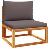 Maison Chic Vrtni kavč - Zunanji kavč brez naslonjal z blazinami trden akacijev les, (22041921) | Shoptok.si