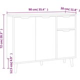  Komoda crna 90 x 30 x 72 cm od konstruiranog drva | shoptok.hr