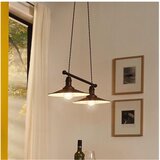 Eglo Stockbury viseća lampa 2xE27, 80 cm, antik smeđa/bež, 49457 | shoptok.hr