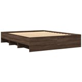  Okvir kreveta bez madraca smeđi hrast 150x200 cm izrađeno drvo | shoptok.hr