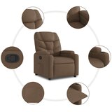  Naslonjač na podizanje od tkanine smeđi | Eponuda.com