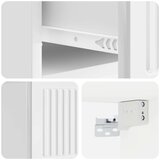  Stenski nočni omarici 2 pcs Bela visok sijaj 33 x 34,5 x 20 cm, (5000209916) | Shoptok.si