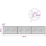  Gabion s žicom debljine 5 mm i mrežom 5x10 cm 300x10x50 cm | shoptok.hr