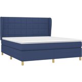  Box spring postelja z vzmetnico modra 180x200 cm blago, (20791374) | Shoptok.si