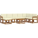  Set vanjskih sofa 9 kom. Prirodna i krem | shoptok.hr
