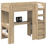  Postelja na podstrešju z mizo Sonoma hrast 75 x 190 cm, (5000137030) | Shoptok.si