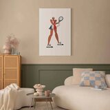  Slika - Tennis Player With a Racket on a Light Background - Illustration 60x90 Akustična | shoptok.hr