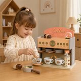  Drveni dječji aparat za kavu Barista - rozi | Shoptok.si