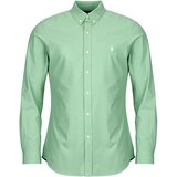 Polo Ralph Lauren Srajce z dolgimi rokavi CHEMISE AJUSTEE SLIM FIT EN POPELINE UNIE Zelena Cene