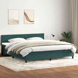 Box Spring krevet s madracem tamno zeleni 180x220 cm baršun | shoptok.hr