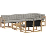 vidaXL Zunanja garnitura za sedenje 9 pcs Bela in svetlo siva, (5000280274) | Shoptok.si