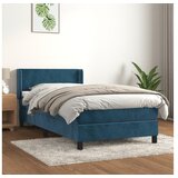  Box spring krevet s madracem tamnoplavi 100x200 cm baršunasti | shoptok.hr