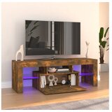  ormarić s LED svjetlima boja dimljenog hrasta 120x35x40 cm | shoptok.hr