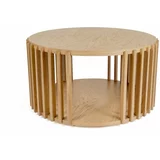 Woodman Hrastova kavna mizica Drum, ø 83 cm