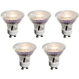 LUEDD Komplet 5 GU10 50mm LED žarnic prozornih 3,5W 330 lm 3000K u