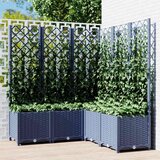  Vrtna sadilica s rešetkom plava siva 120 x 120 x 136 cm PP | shoptok.hr