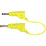 Stäubli Varnostni merilni kabel (lamelni vtič 4 mm - lamelni vtič 4 mm) 0.50 m rumene barve MultiContact XZG425/SIL, (20422738) | Shoptok.si