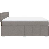  Krevet s oprugama i madracem smeđesivi 200x200 cm od tkanine | shoptok.hr