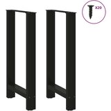 vidaXL Noge kavne mizice črna 2 kosa 40x(90-91) cm jeklo | Shoptok.si