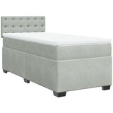 Maison Chic Box spring postelja - Vzmetna postelja z vzmetnico svetlo siva 80x200 cm žamet SL4122, (21905083) Cene