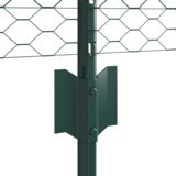 vidaXL 11 kosov U-kanal A-Postov zelenih 60 cm jekla , Šesterokotna ograja zelenih 0.6x50 m jekla | Shoptok.si