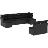  The Living Store Vrtna sedežna garnitura 9-delna z blazinami črn poli ratan - Vrtna Sedežna Garniture, (21453007) | Shoptok.si