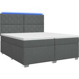  Boxspring krevet s madracem Tamnosiva 200 x 200 cm Tkanina | shoptok.hr