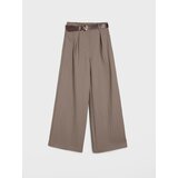 Sinsay Wide leg hlače s remenom, s dodatkom viskoze | shoptok.hr