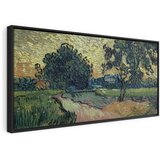  Slika - Vincent Van Gogh – Landscape with the Chateau of Auvers at Sunset 120x60 U crnom drvenom okviru | shoptok.hr