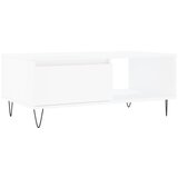  The Living Store Klubska mizica bela 90x50x36,5 cm inženirski les - Klubska Mizica, (21454753) | Shoptok.si