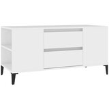 Maison Chic TV omarica - TV stojalo - Televizijska omarica bela 102x44,5x50 cm inženirski les, (21701650) | Shoptok.si