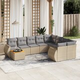  10-dijelni set vrtnih sofa s jastucima bež od poliratana | shoptok.hr