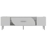 Hanah home tv polica Dekop2 white silver