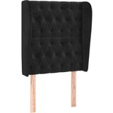 Maison Chic posteljno vzglavje - vzglavna omarica - nočna omarica z ušesi črno 83x23x118/128 cm žamet, (21708490) Cene