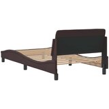  Okvir za krevet Dover tamnosmeđi 100x200 cm od tkanine | shoptok.hr