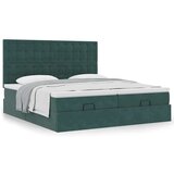 vidaXL Otomanski posteljni okvir z vzmetnicami zelen 160x200 cm žamet, (22053803) | Shoptok.si