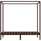 Okvir za krevet s baldahinom od borovine tamnosmeđi 100x200 cm | shoptok.hr